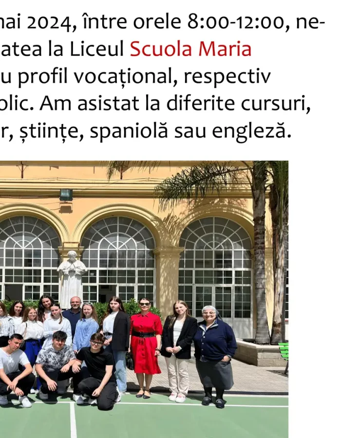 Diseminare mobilitate de grup Roma, Proiect Erasmus 119751-04